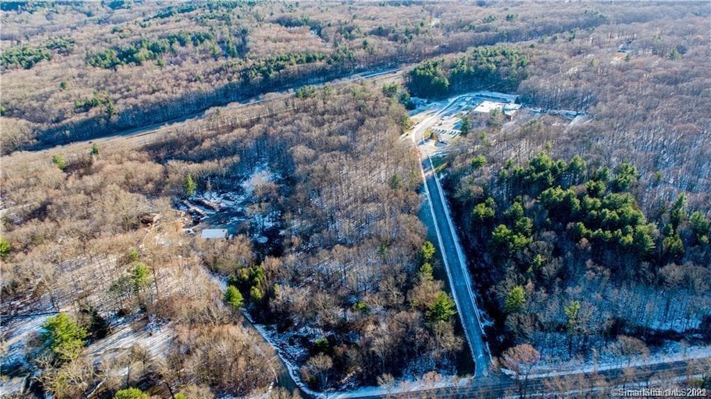 Aerial view of 83-acre Tolland Stage Road development parcel